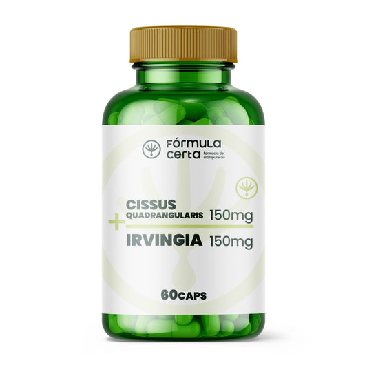 Cissus quadrangularis 150 mg com Irvingia 150 mg