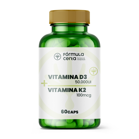 Vitamina D3: 50.000 ui Vitamina K2: 100 mcg