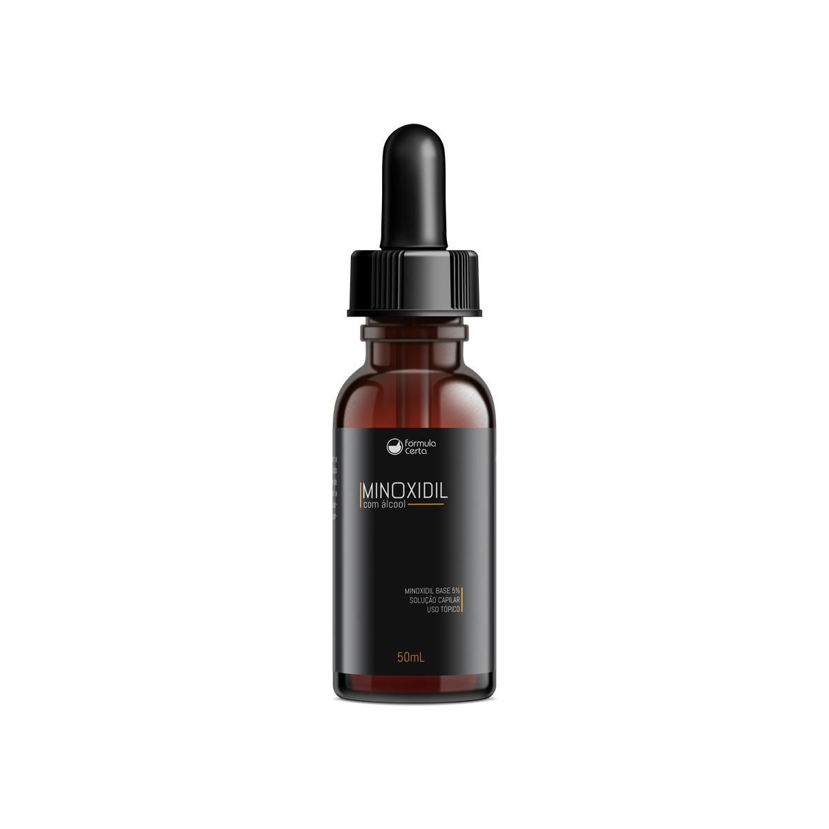 Minoxidil 5% Solução Capilar - Vidro Ambar com gotejador